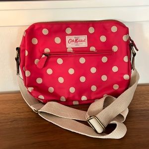 Cath Kidson red polka dot cross body satchel